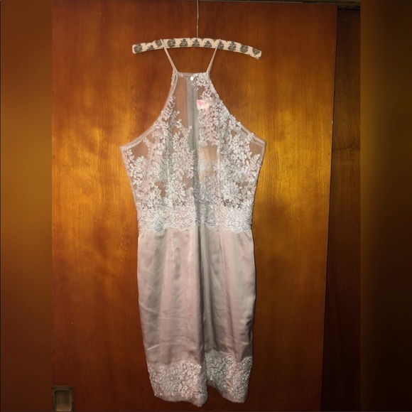 Dresses & Skirts - White and silver SEE THRU DRESS w/ embellishments